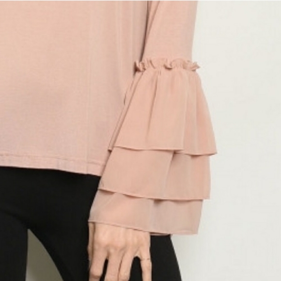NWT Ina Pretty Blush Bell Sleeved Top S-M-L - Picture 4 of 7